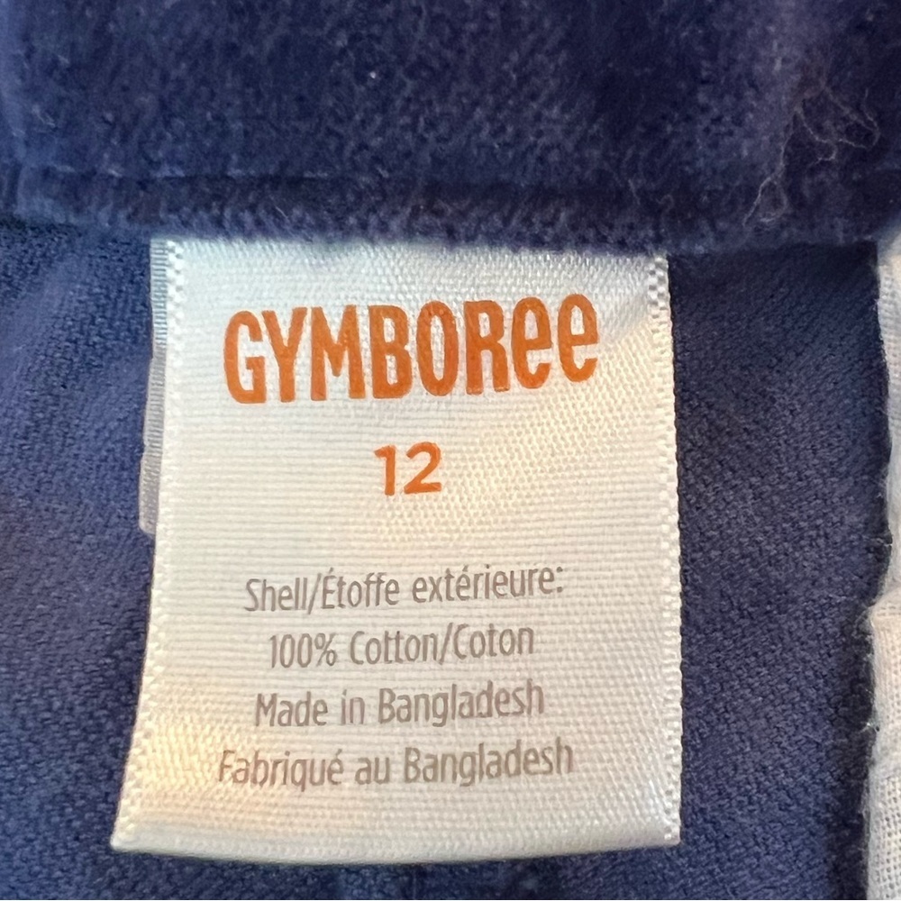 GYMBOREE girls velvet blue straight jeans /size 12 - Picture 2 of 7